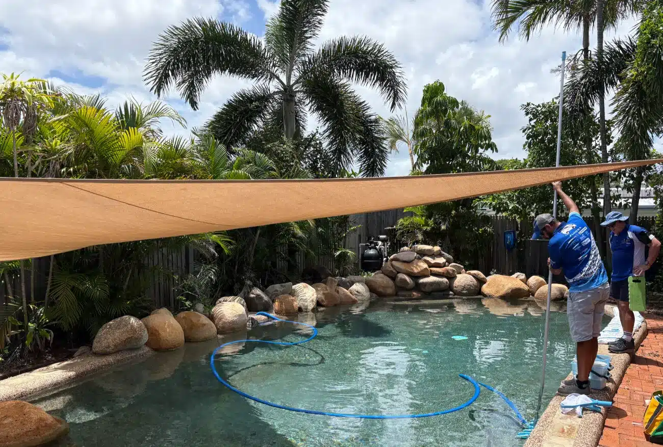 Cleaning the pool - Jims pool care