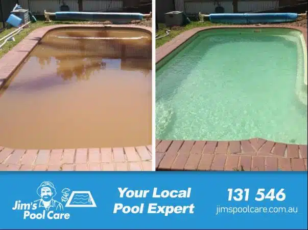 how to clean a brown pool