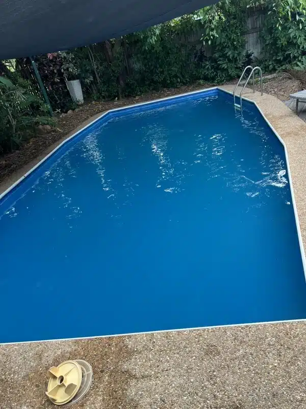After green pool recovery: the same Townsville swimming pool restored to clear blue water
